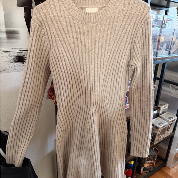 H&M Dresses & Skirts - H&M Ribbed Knit Mini Dress - Beige